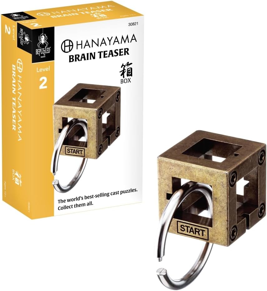 BePuzzled |Box Hanayama Metal Brainteaser Puzzle Mensa Rated Level 2, for Ages 12 and Up