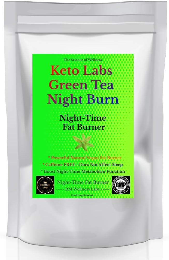 Science Backed Night Time Fat Burner & Appetite Suppressant - Keto Labs Green Tea Night Burn - Metabolism Booster for Weight Loss - Sleep-Friendly Formula - Vegan, Halal & Kosher - 30 Pack