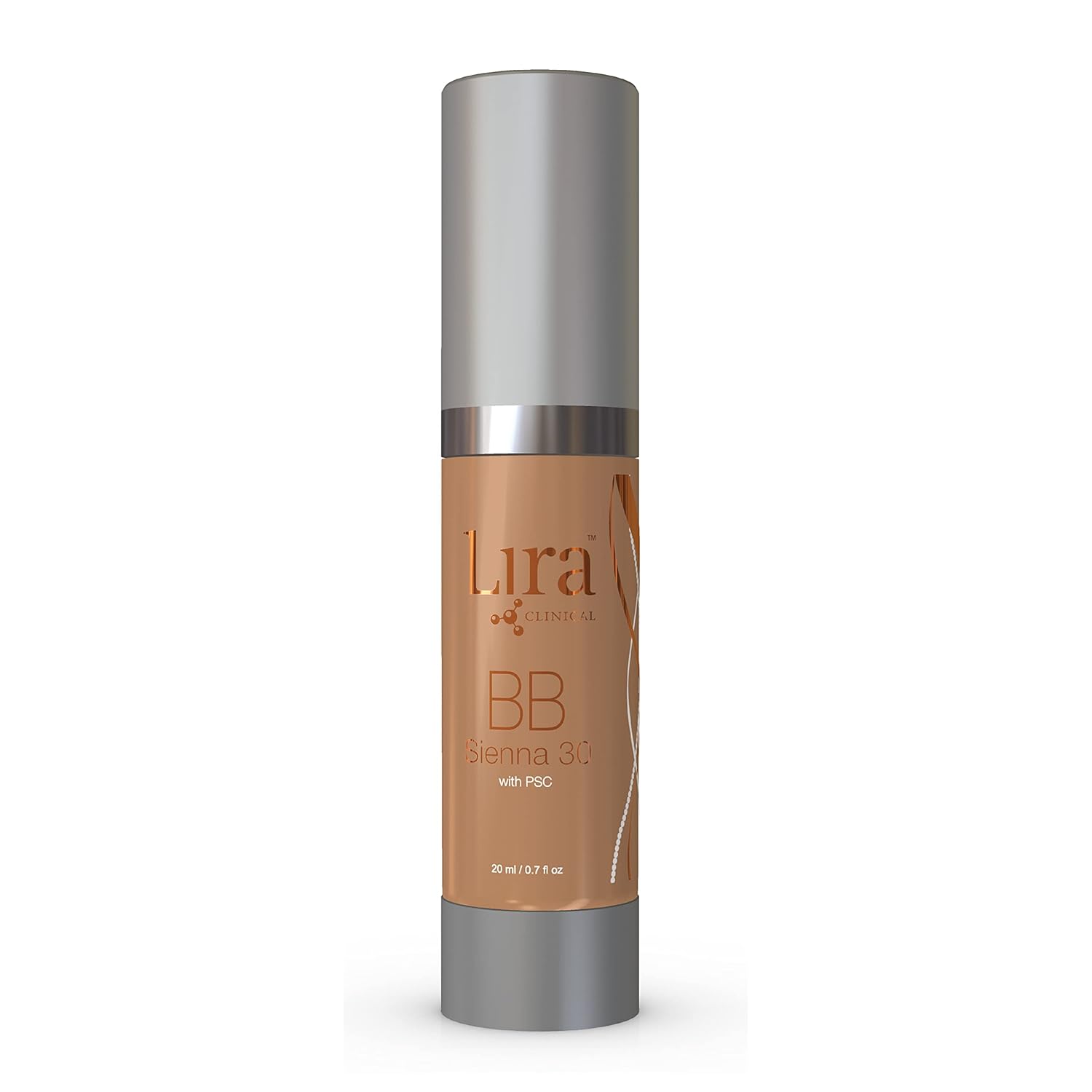 Lira Clinical BB - SPF 30 Tinted BB Cream with PSC & Vitamins - Full coverage - 0.7 fl oz. (BB Sienna 30)