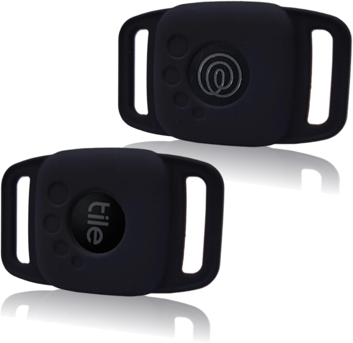 Silicone Case for Tile Mate 2024,mate2022 for Dog Collar,Cover Accessories for Tracker Anti-Scratch,Sturdy Secure tag Holder Protect Finder for pet,cat,Bag (Black,2pack)