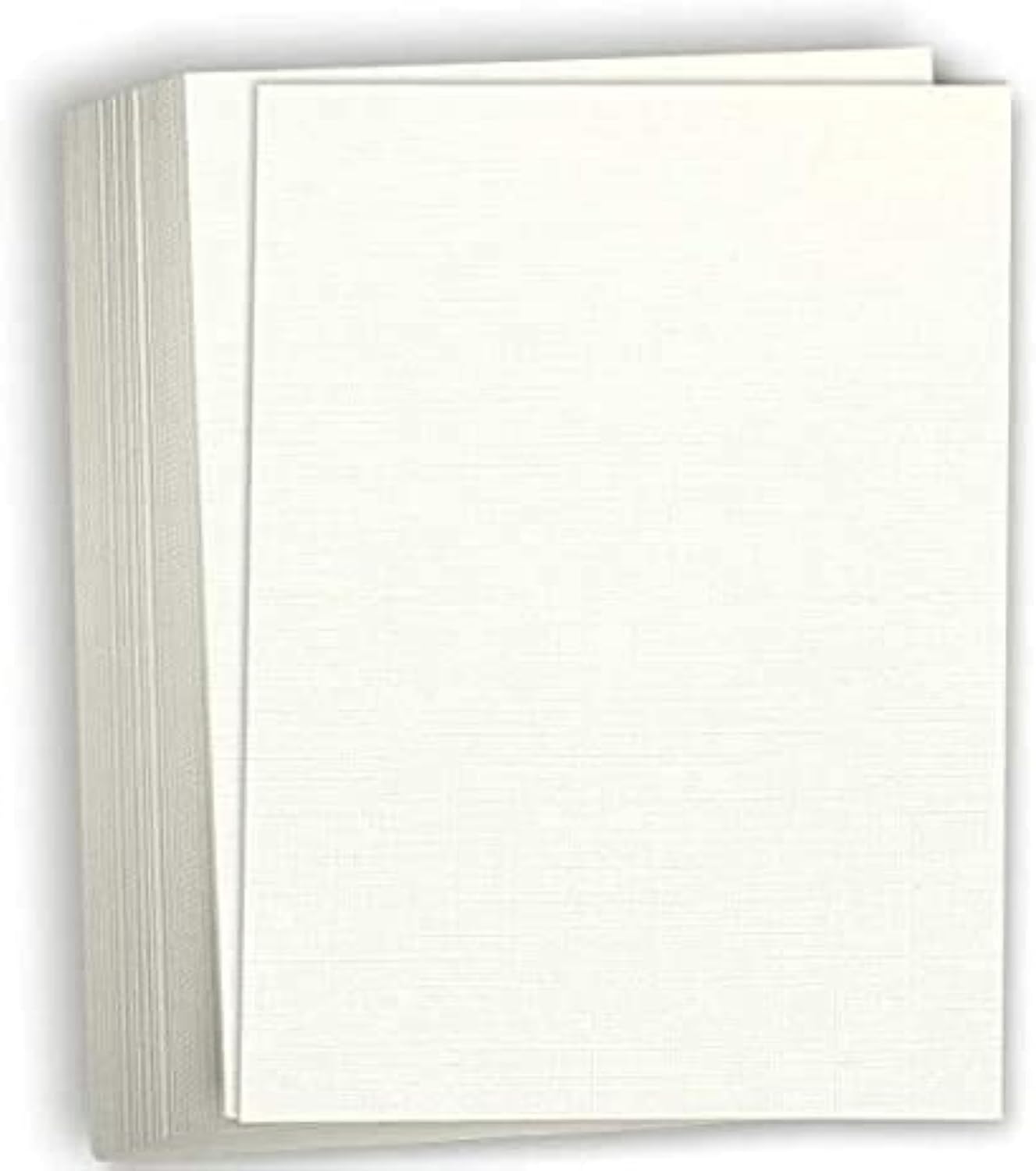 Hamilco Linen Textured Cardstock Paper – 8 1/2 x 11" Blank Thick Heavy Weight 80 lb Cover Card Stock for Printer - 50 Pack (Natural)