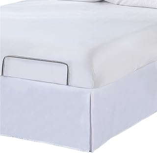 Bed Maker's Wrap-Around Microfiber Bed Skirt for Adjustable Beds, Tailored Style, 15 Inch Drop Length, King, White