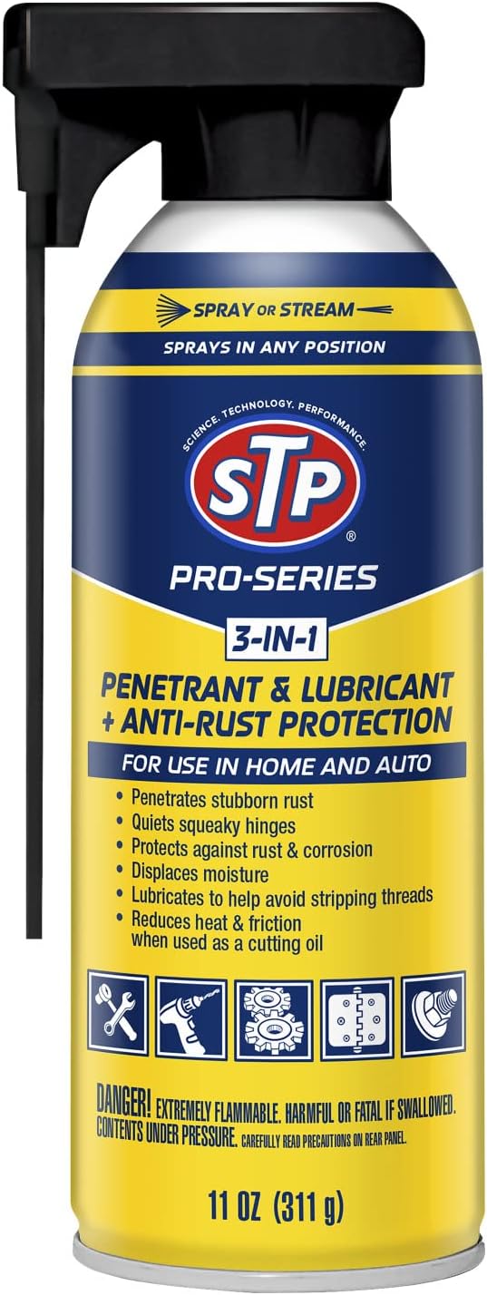 STP Pro Series Car Rust Remover, 3-in-1 Lubricant and Penetrant for Home, Cars and Truck, 11 Oz, STP