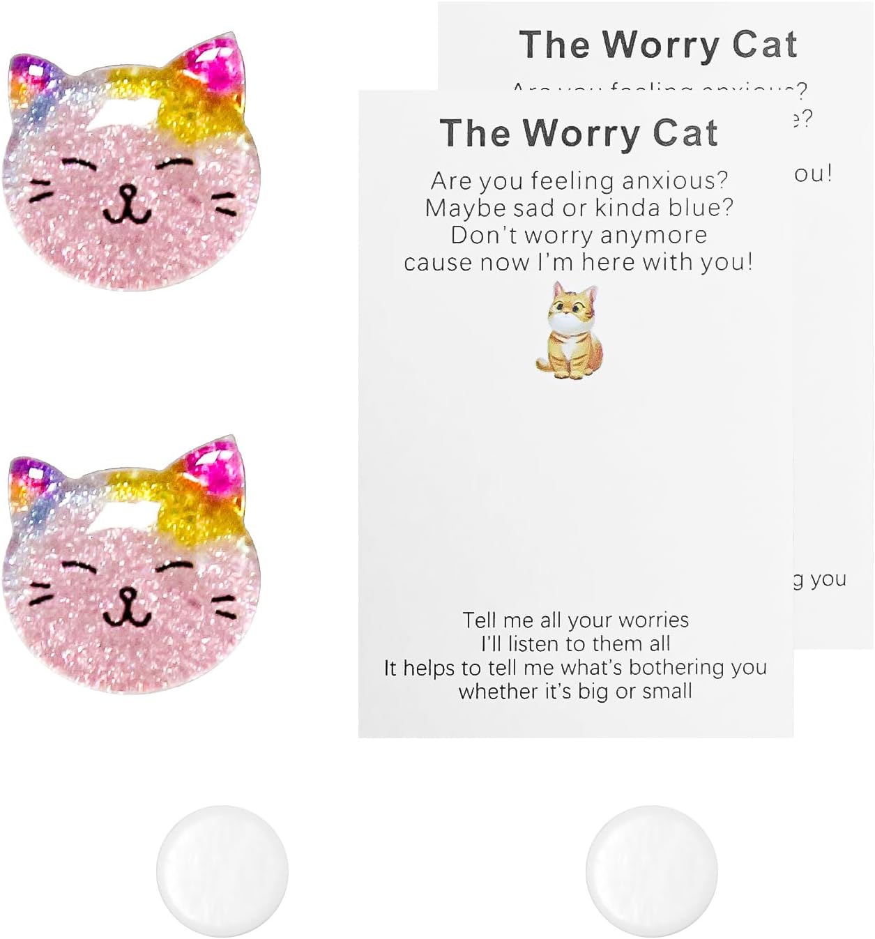 Little Pocket Hug-2PCS Mini Cute Cat Hug Gift Encouraging Pocket Hug Decoration Sending a Hug Gift Token Keepsake Ornament Give Cat Hugs to Family Friends Birthday Wedding Party(Pink)