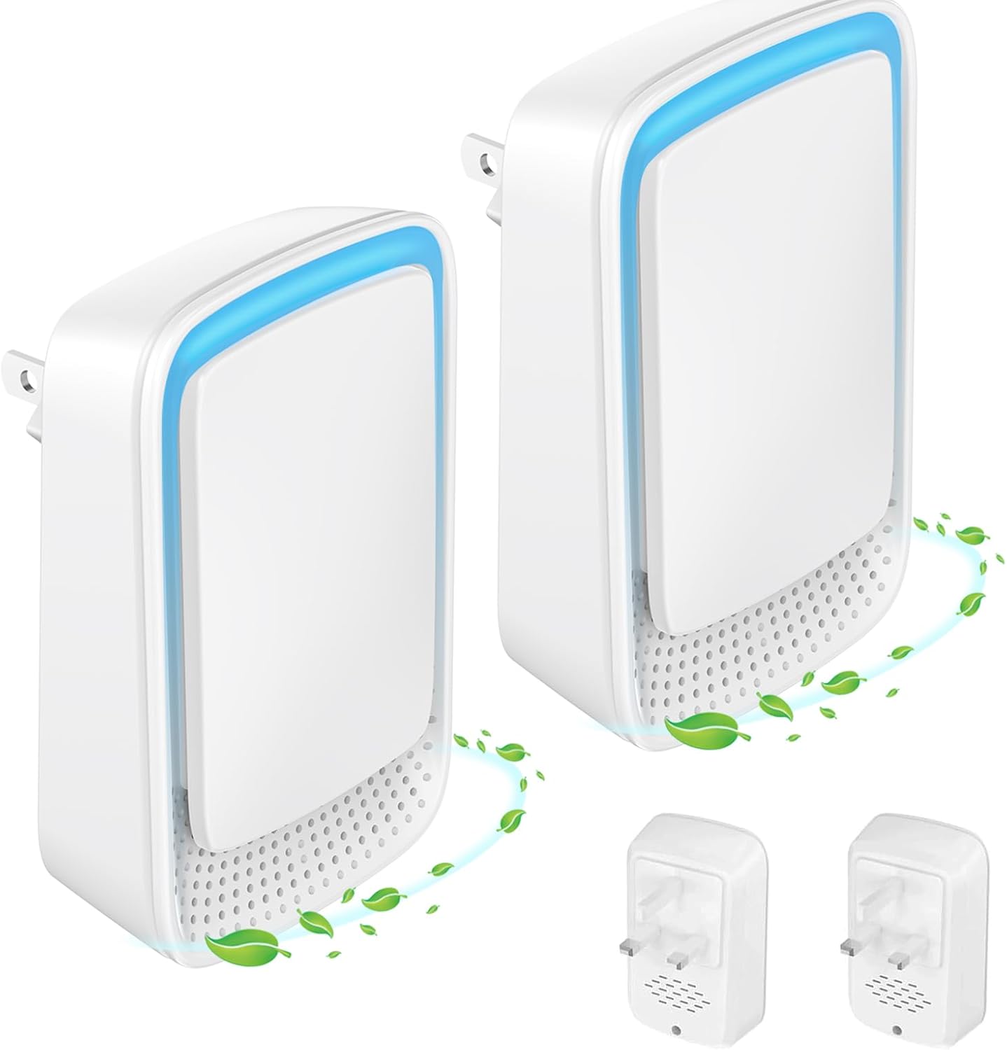 Air Purifier Plug In Air Ionizers, Negative Ion Technology Air Purifier for Bedroom Home Office, Garage Room Pets, Purify Smell (2PCS)