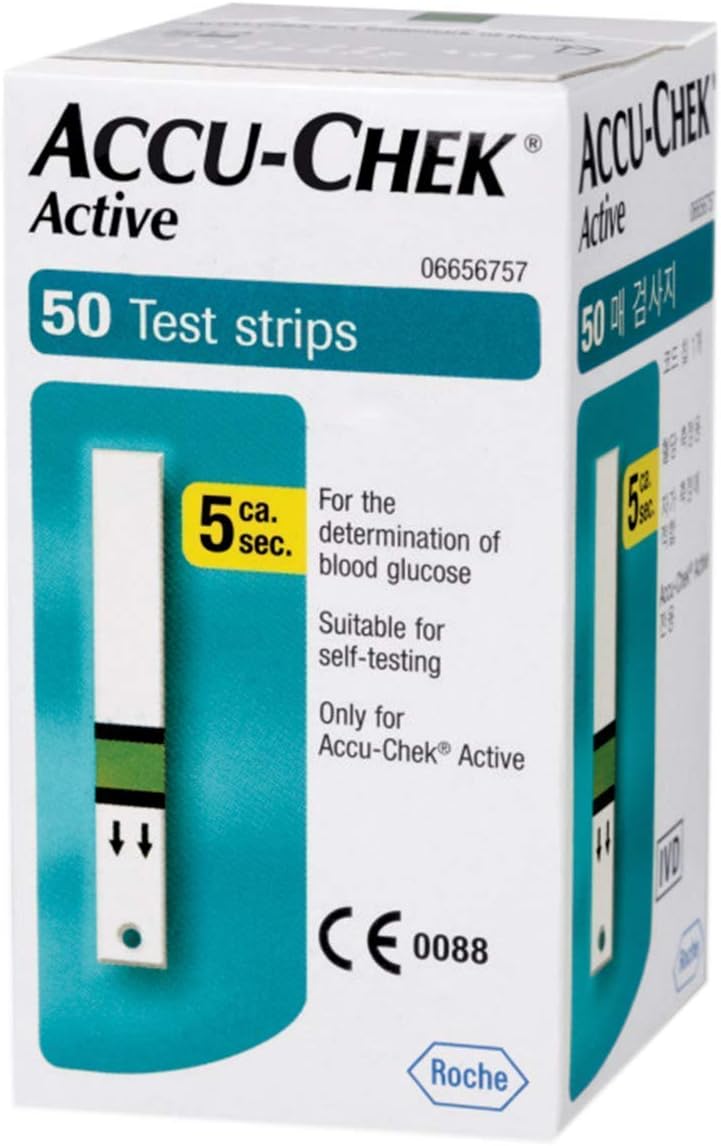 Accu-Chek Active Blood Glucose Test Strips (Pack of 50)