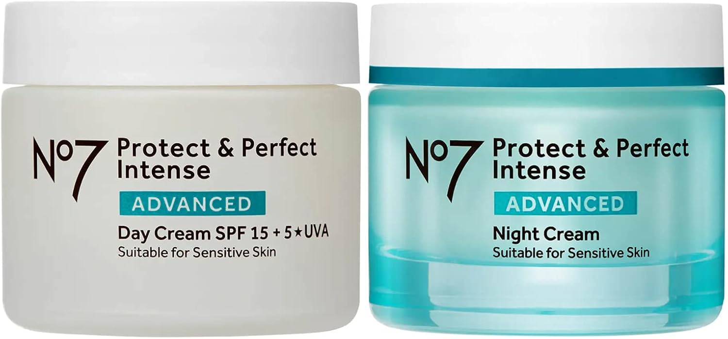 (Twin Pack) No7 Protect & Perfect Day & Night Cream Bundle Set (50ml each)