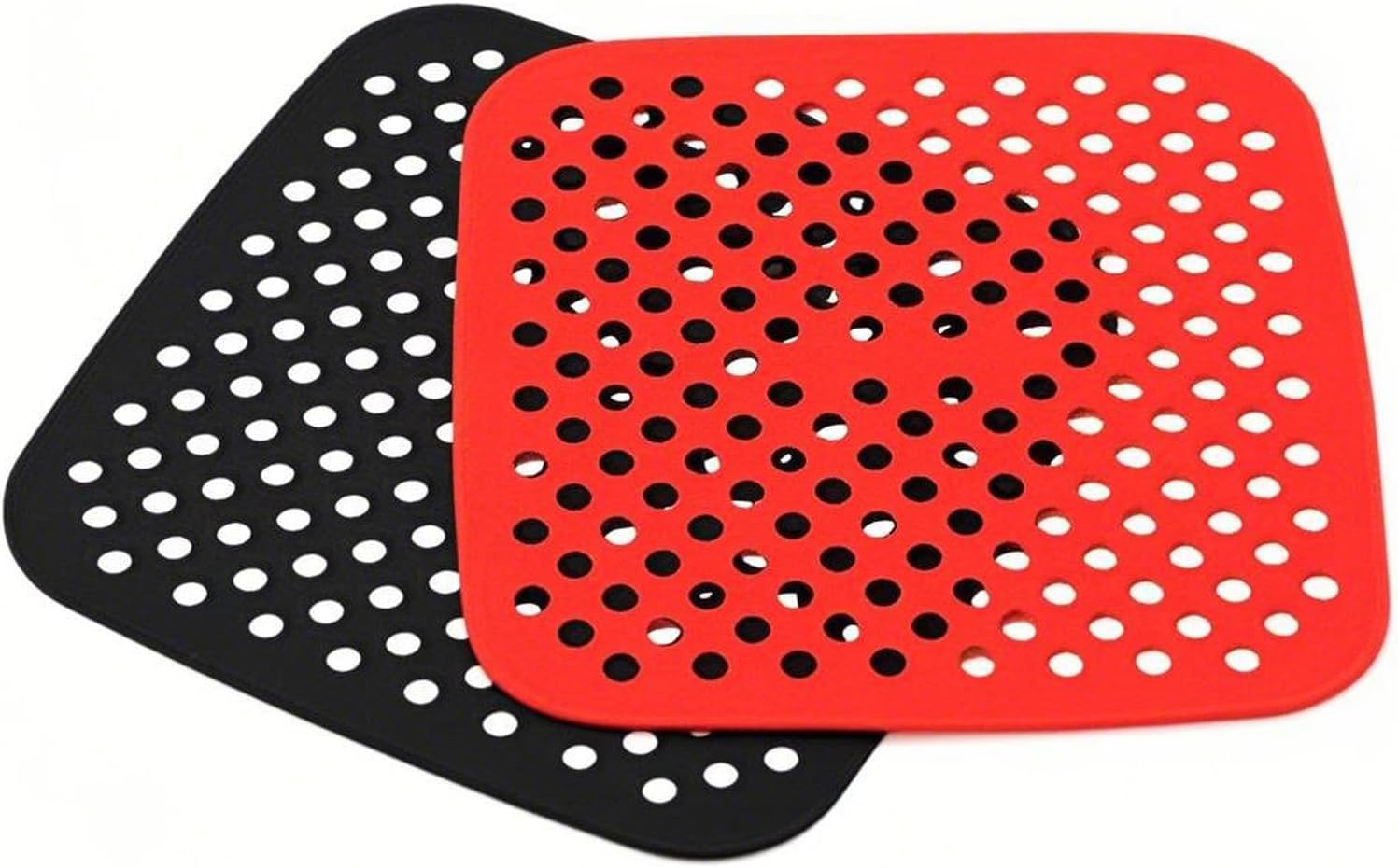 Silicone Air Fryer Liners, 2 Pack 8.5 Inch Reusable Food-Grade Silicone Mat, Non-stick Heat Resistant Air Fryer Accessories