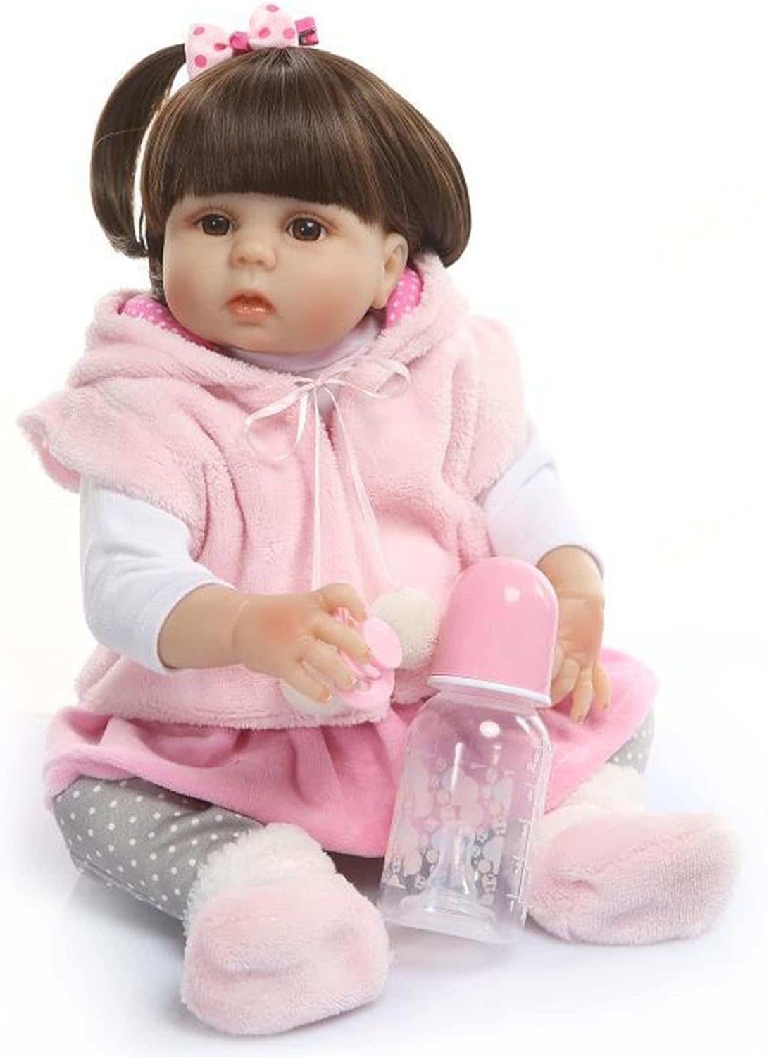 HAMIMI Reborn Baby Dolls Handmade Lifelike Realistic Soft Silicone Body Rebirth Baby Dolls 48cm 19inch Soft Real Touch