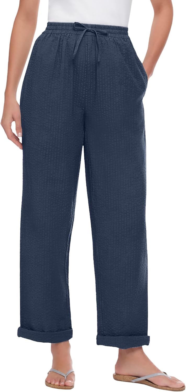 Woman Within Plus Size Seersucker Pant