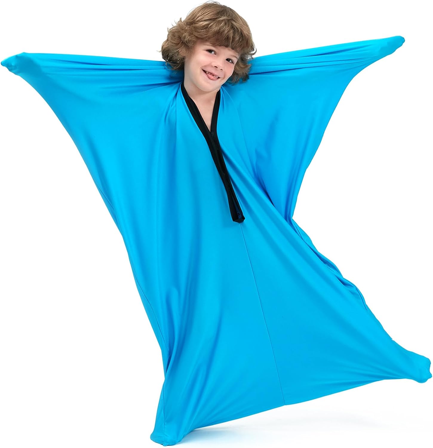 SANHO Sensory Sock Body Sock,Small,3-5 Years, 40" H x 27" W,Good for Height:30"-41",Perfect for Children with Sensory Processing Disorder,Updated Version,Bright Blue