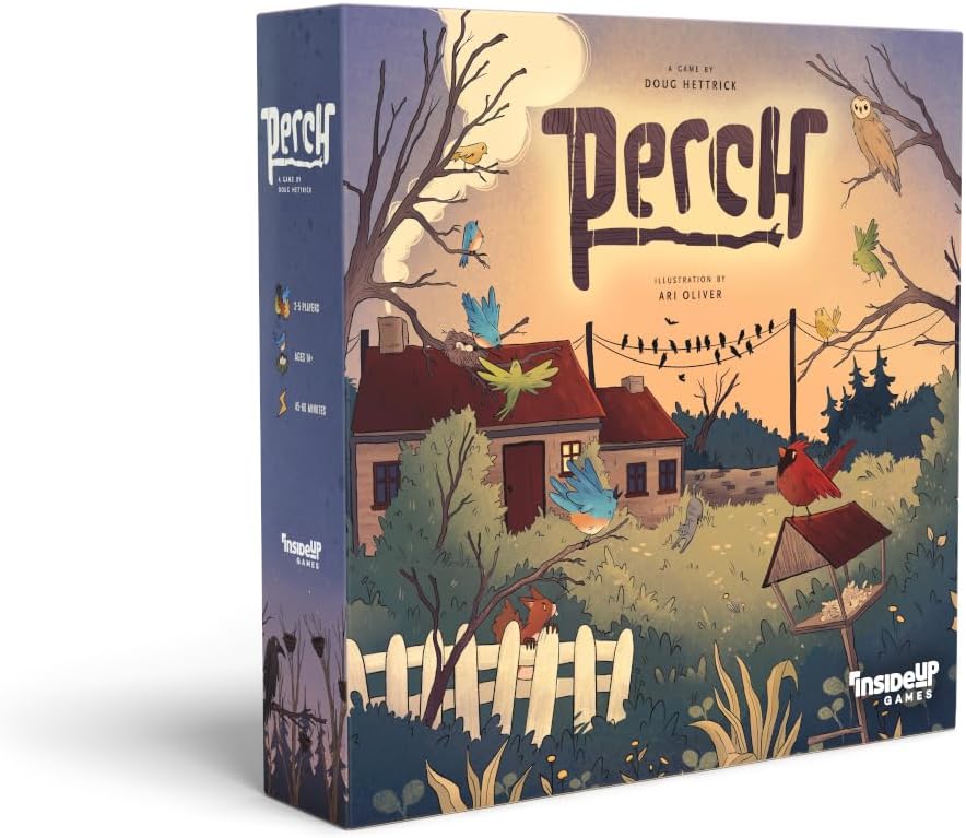 Perch | Fast-paced, Interactive Battle of The Birds |Area Control, Unique Bag Building with a Bold Table Presence| for 2 to 5 Players | 45-60 Minute Playtime