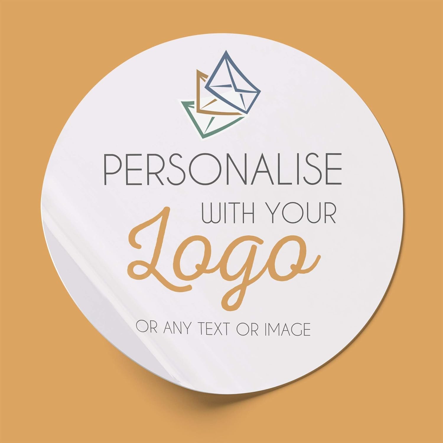 Your Invites Personalised Stickers Labels, Circle Stickers, customised, Any Photo, Logo Colour or Text. Various Sizes Matte Finish (62mm)