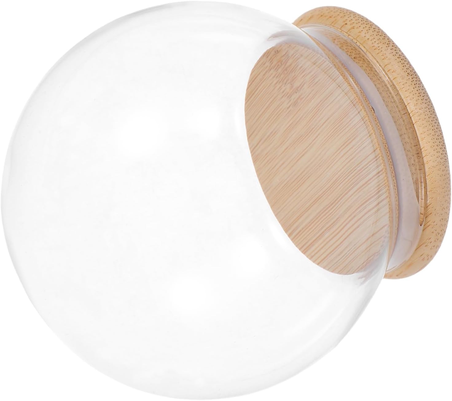 ABOOFAN Glass Dome with Base DIY Snow Globe Display Case for Fairy Lights Preserved Flowers Miniature Figures Dustproof Decorative Cloche for Crafting Unique Displays