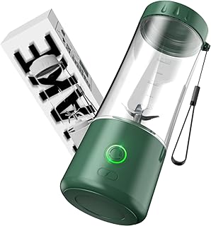 Portable Blender USB Rechargeable, Hotsch Personal Size Blender for Shakes and Smoothies, Strong Cutting Power with Six Blades, 13.5Oz Juicer Cup for Sports, Travel