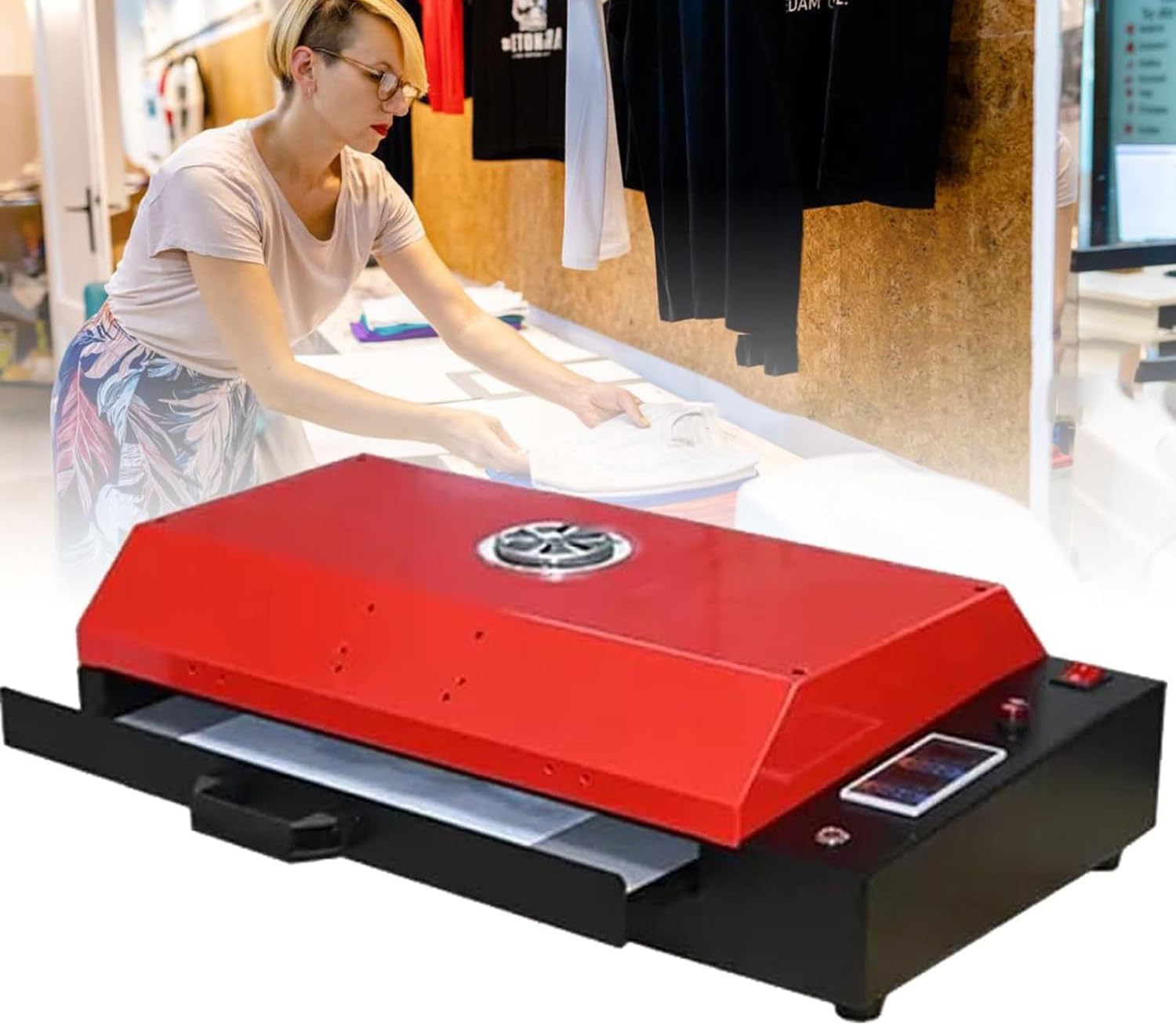 A3/A4/A5 DTF Oven Dryer, DTF Oven Curing Transfer Film with Temperature & Timer, Digital Display T-Shirts Printing‌ Thermal Transfer Machine, Curing Heater