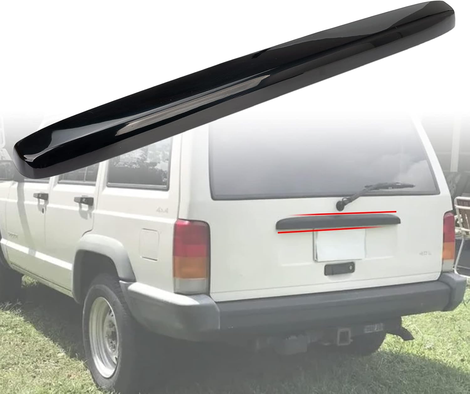 Rear License Plate Light Lamp Cover Compatible with 1997-2001 Jeep Cherokee Replace# 5FL86ZZZ