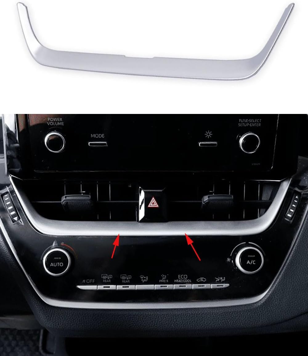 NUFAR Car Accessories Fit for Toyota Corolla 2020 2021 2022 2023 ABS (Matte) Center Console Air Condition Panel Cover Trim 1PC