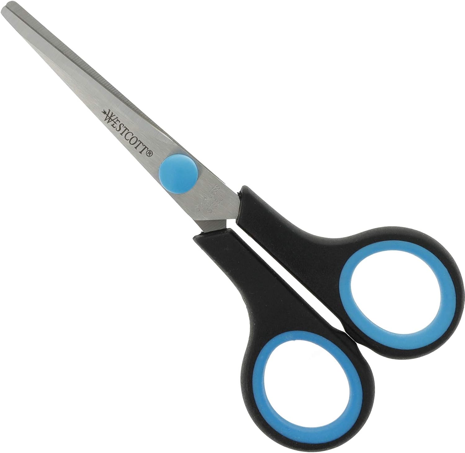 Westcott 5 inch Easy Grip Soft Grip Scissor - Black/Blue
