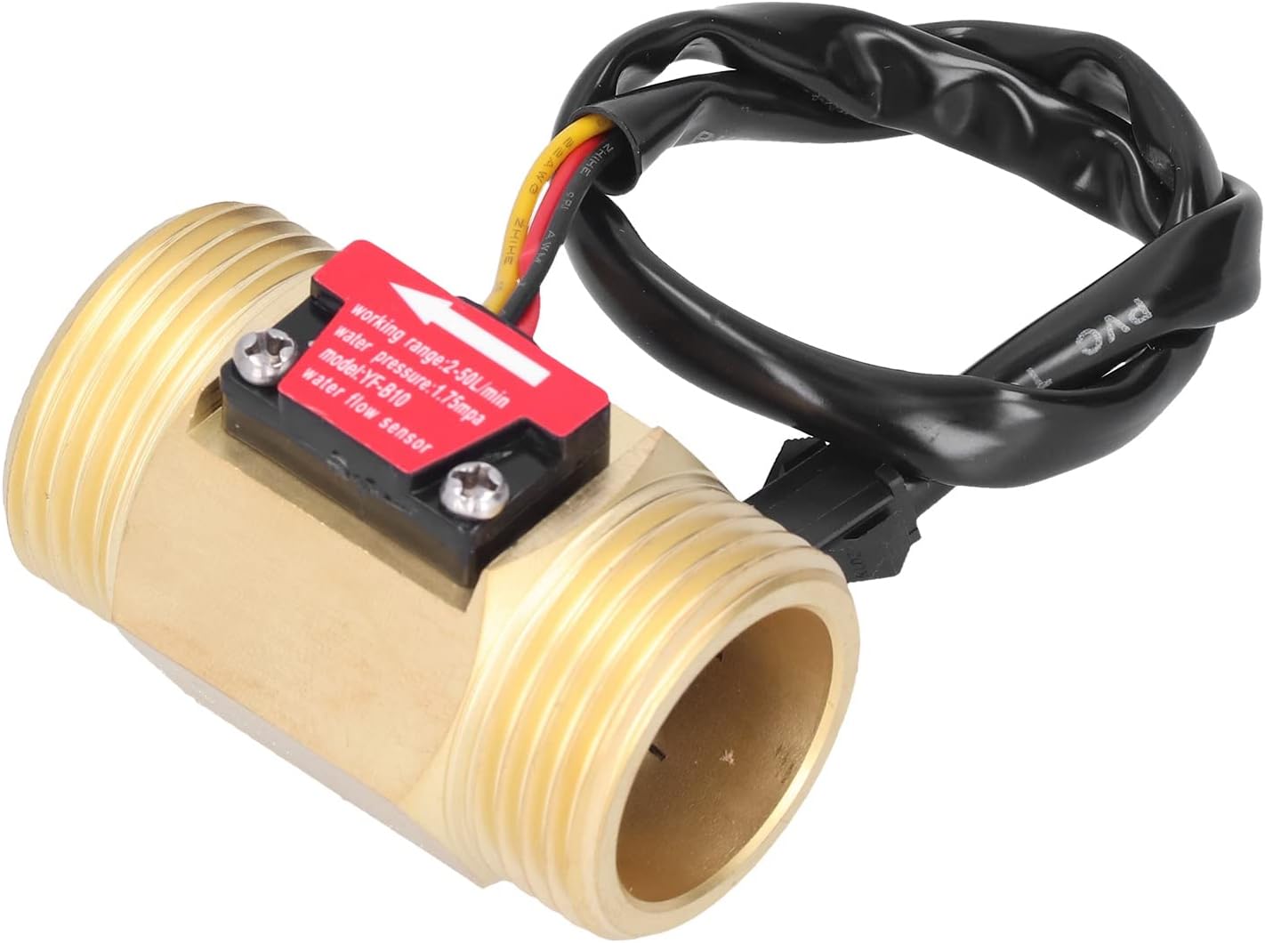 YF-B10 Water Sensor, Hydraulics, Pneumatics & Plumbing Meters Hall Flowmeter 1 inch (1.3 inch) External Wire Copper Water Sensor Turbine Flowmeter