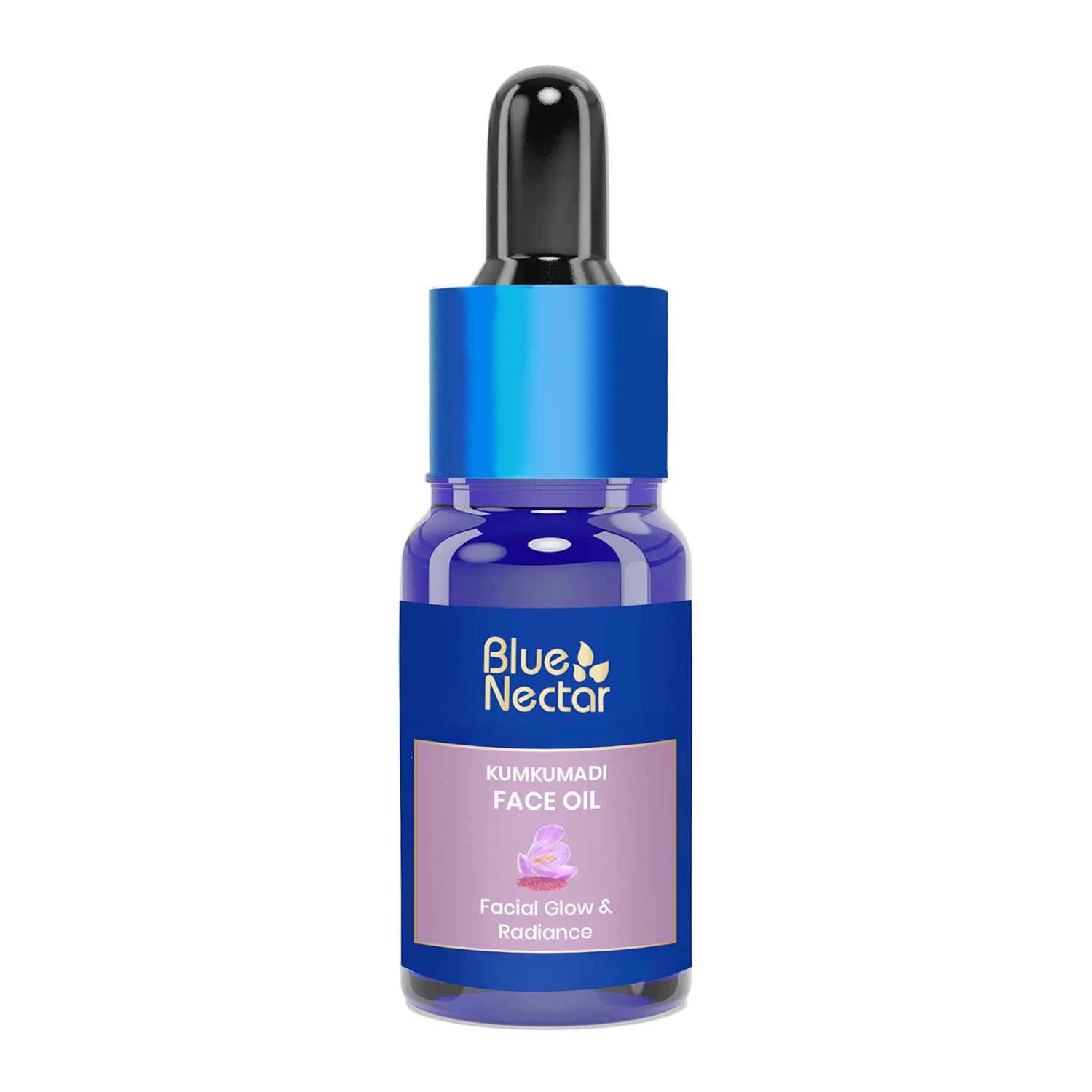Blue Nectar Kumkumadi Oil for Face for Aging Skin | Ayurvedic Saffron Face Cleansing Oil | Authentic Kumkumadi Tailam Saffron Serum for Women & Men (0.33 Fl Oz, 26 Herbs)