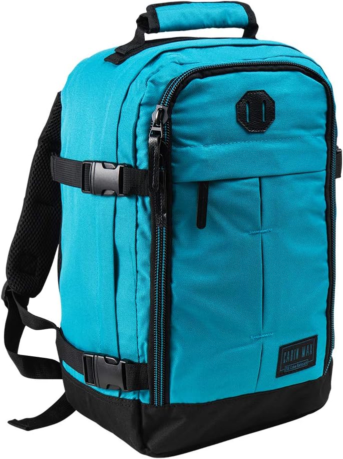Metz Stowaway 20L Travel Bag 16x10x8inch (40x25x20cm) - Mini Backpack/Weekender Bag Ideal Underseat Carry on Luggage (Teal)