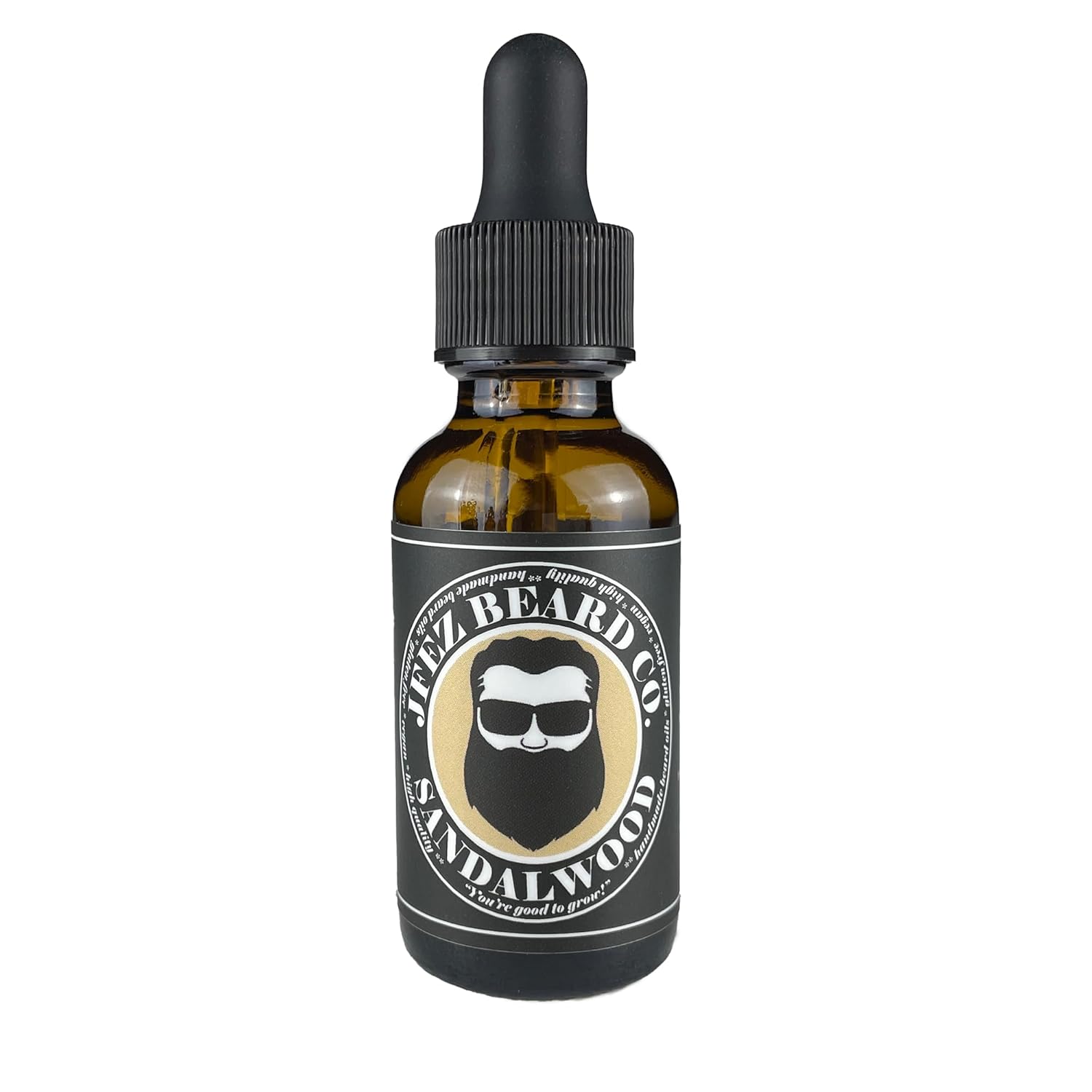 Sandalwood Beard Oil - American-Made Nourishing Anti-Itch Dander Reducing, Mustache and Beard Care Conditioner (1 Oz)