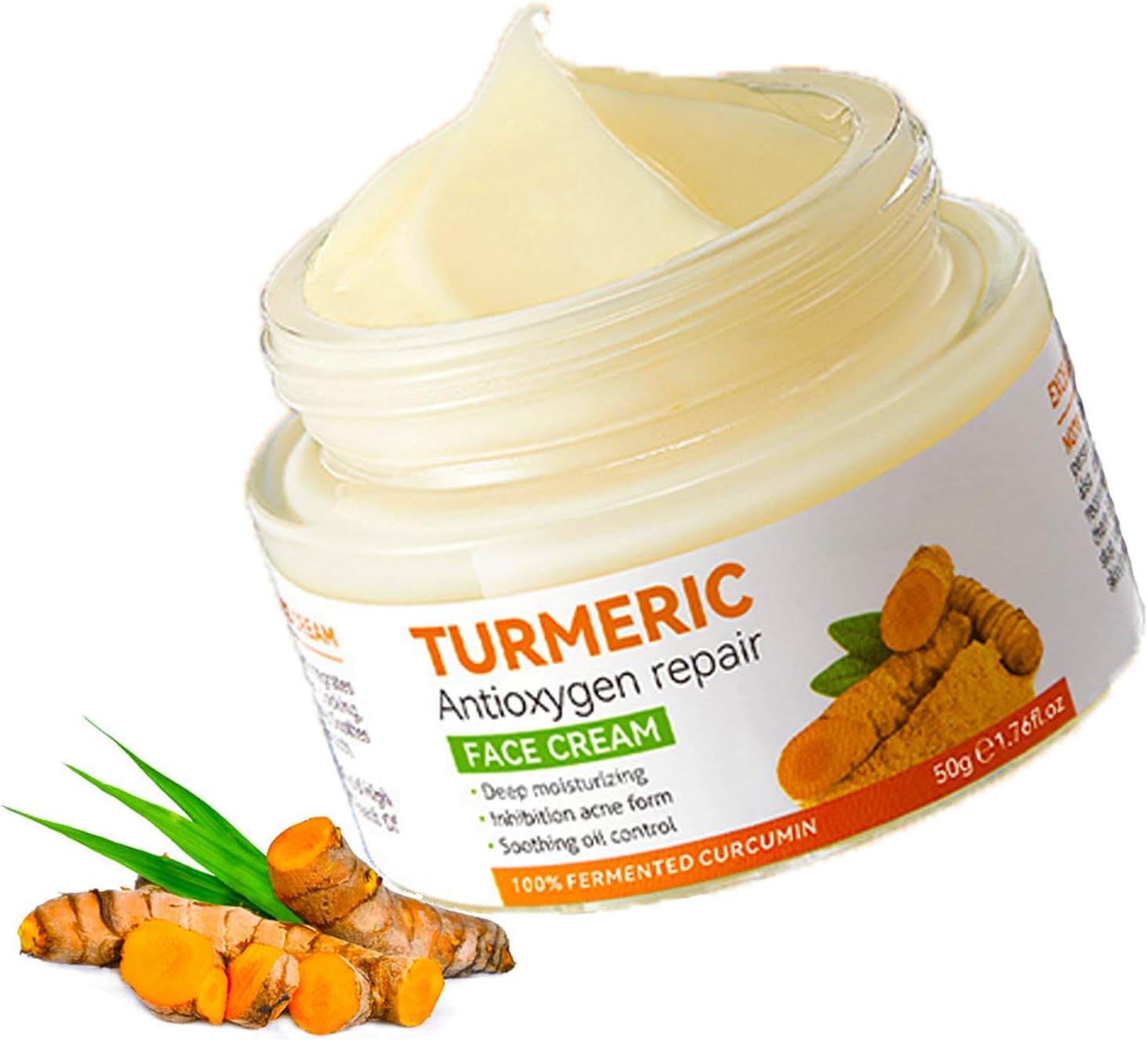 Turmeric Face Cream - Anti Aging Cream For Radiant&Glowing Skin - Dark Spot Corrector Remover For Face - Natural Turmeric Cream Skin Care - Moisturizing Erase Fine Lines, Brightening, Firming