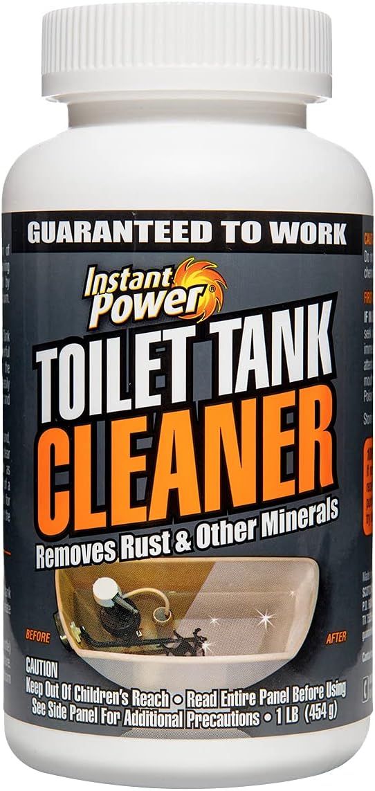 Instant Power Toilet Tank Cleaner – Bathroom Toilet Cleaning Powder, Removes Rust and Other Minerals, No Scrubbing, 16 Oz