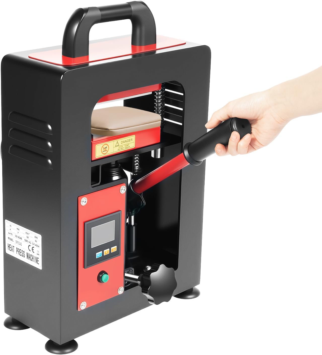 Portable Hydraulic Press Garment Sublimation Adjustable Temperature Heat Machine Manual Dual Plates Heating Presser Plate Extraction Extractor Equipment for Hot Stamping Patterns On Clothes Or Bags