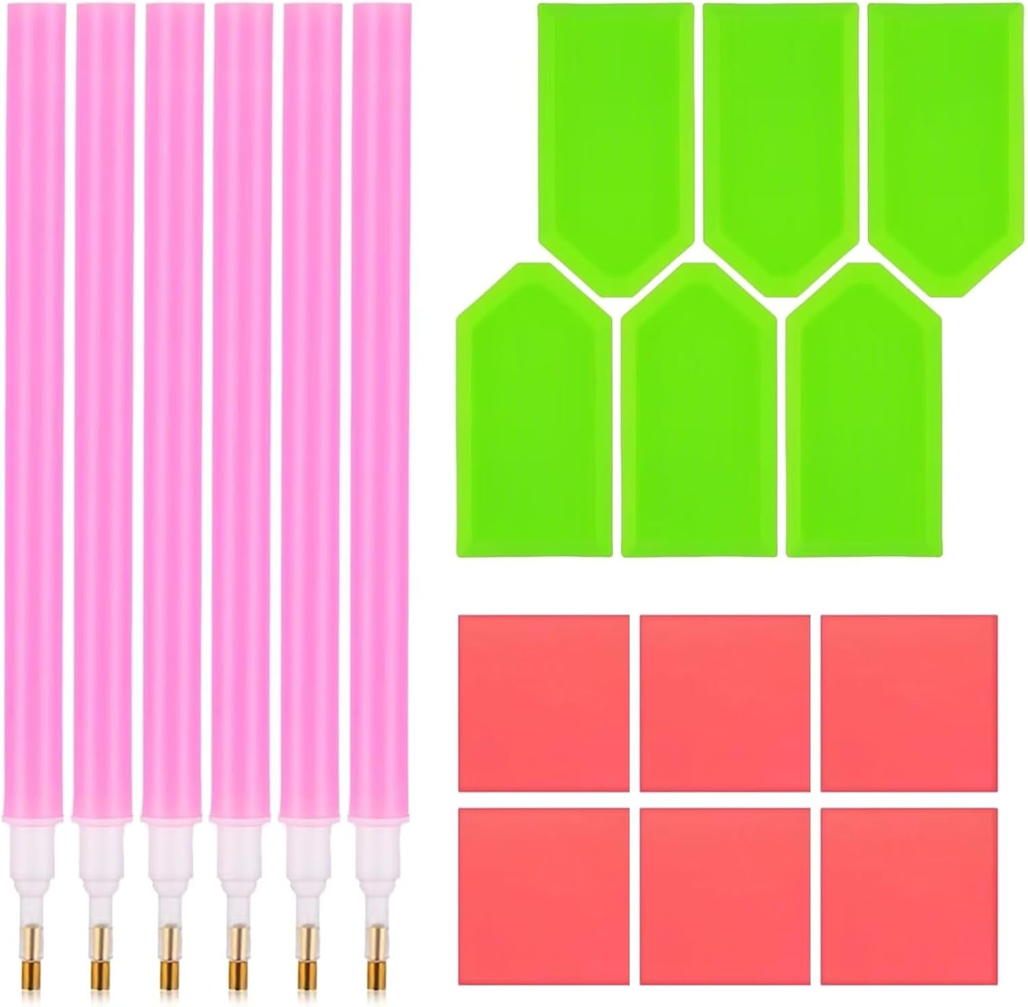 WOLMIK Diamond Art Painting Tools - 18 PCS DIY Diamond Painting Tools Kits, 5D Diamond Art Trays with Drill Pen Grips & Glue Clay, Diamond Art Painting Accessories for Kids DIY Diamond Painting, Gift