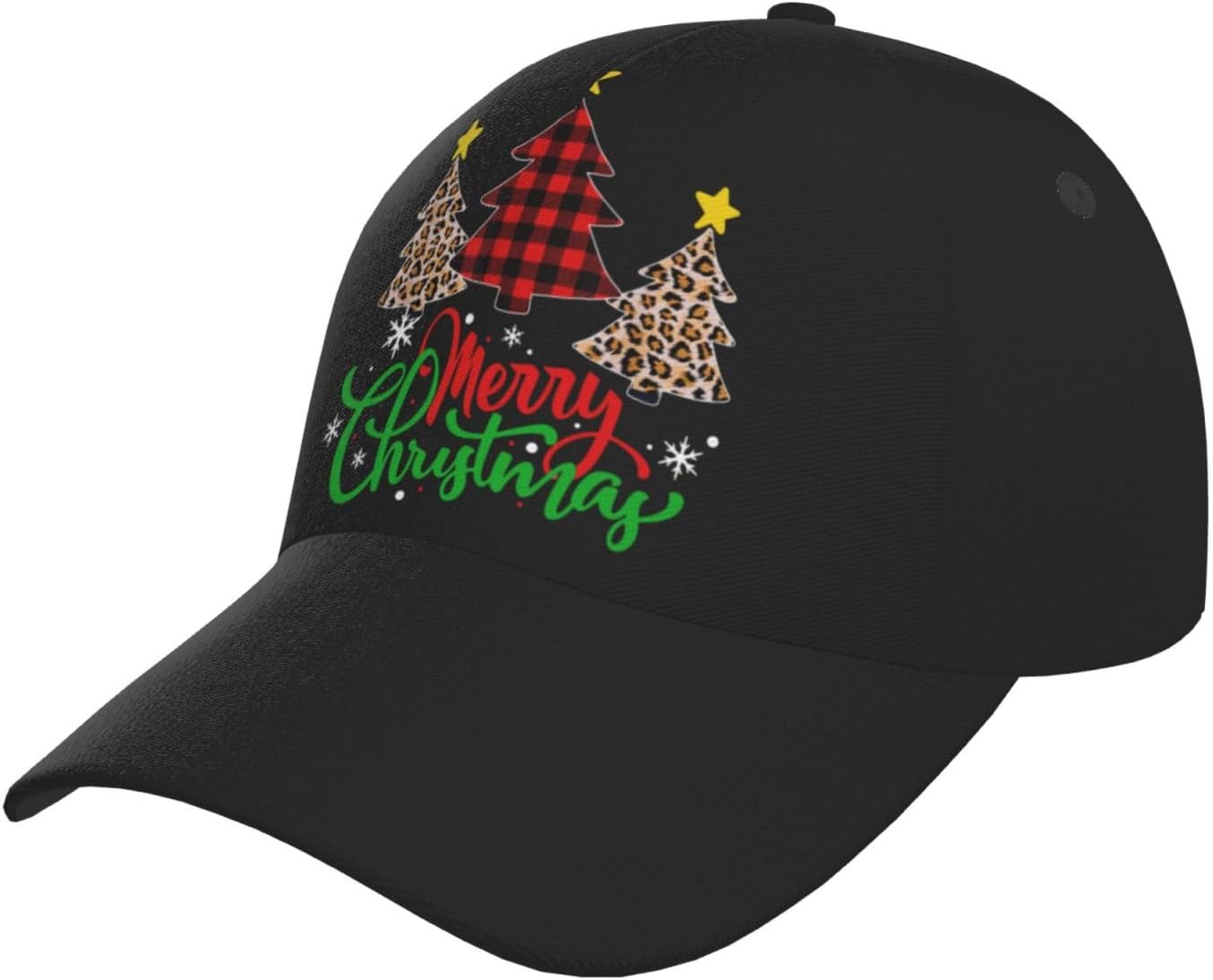 Cute Christmas Holiday Baseball Hat Women Men Xmas Snowflake Santa Adjustable Snapback Baseball Cap