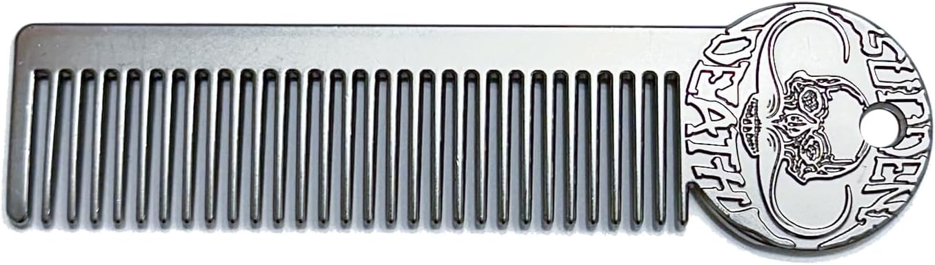 THE VINTAGE GROOMING CO. Death Grip Platinum Edition Mustache Comb for Men