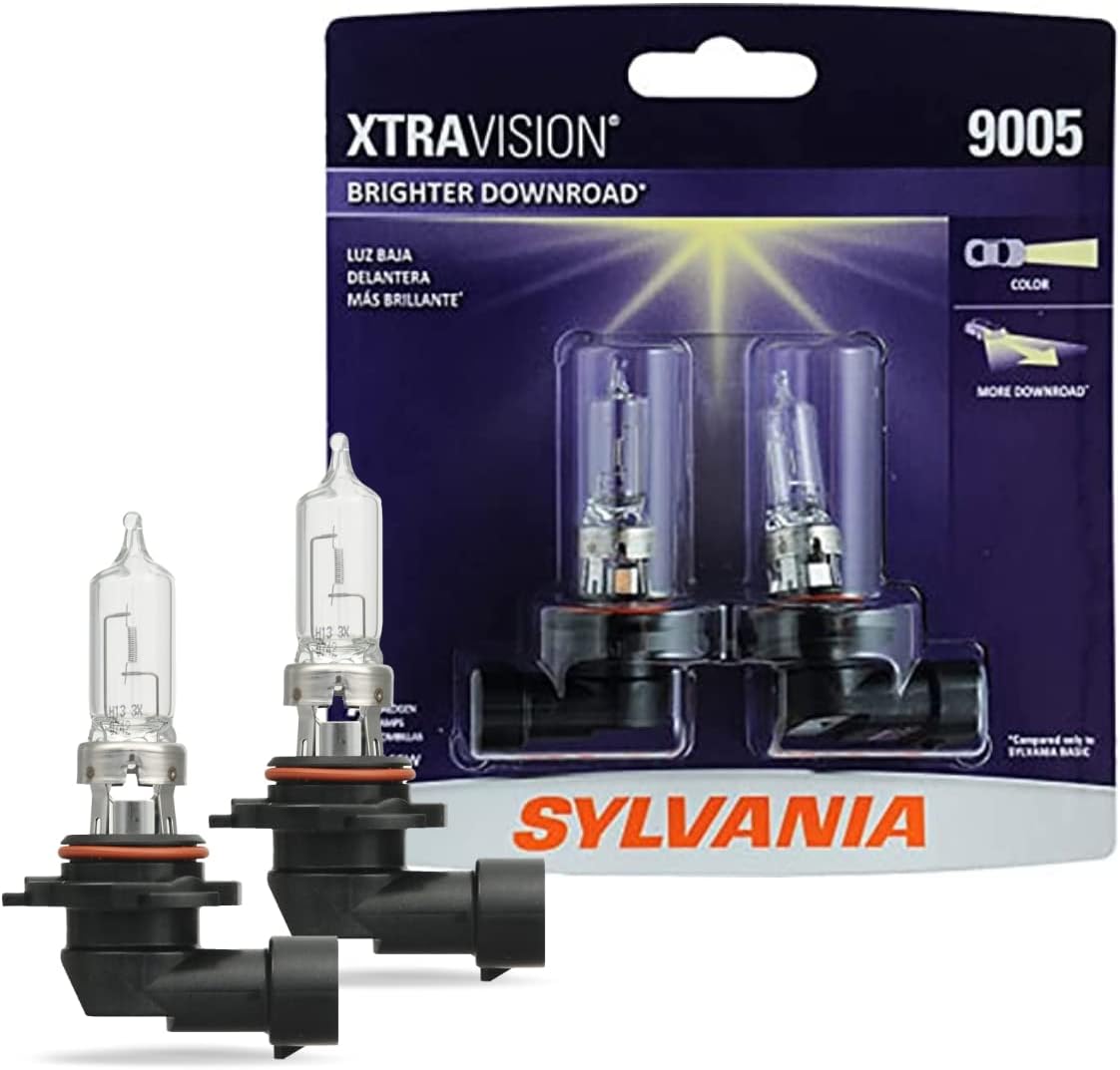 SYLVANIA 9005 XtraVision Halogen Headlight Bulb, (Contains 2 Bulbs)