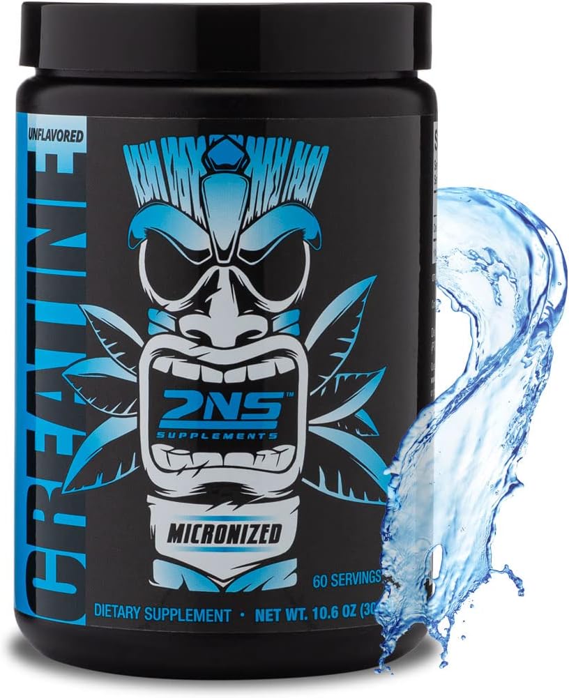 2nd Nature Supplements – Creatine Monohydrate, Micronized Powder – Unflavored, 300 Grams – 5000mg Per Serving – Supports Muscle Energy, Strength, Athletic Performance & Recovery – Replenish ATP Energy