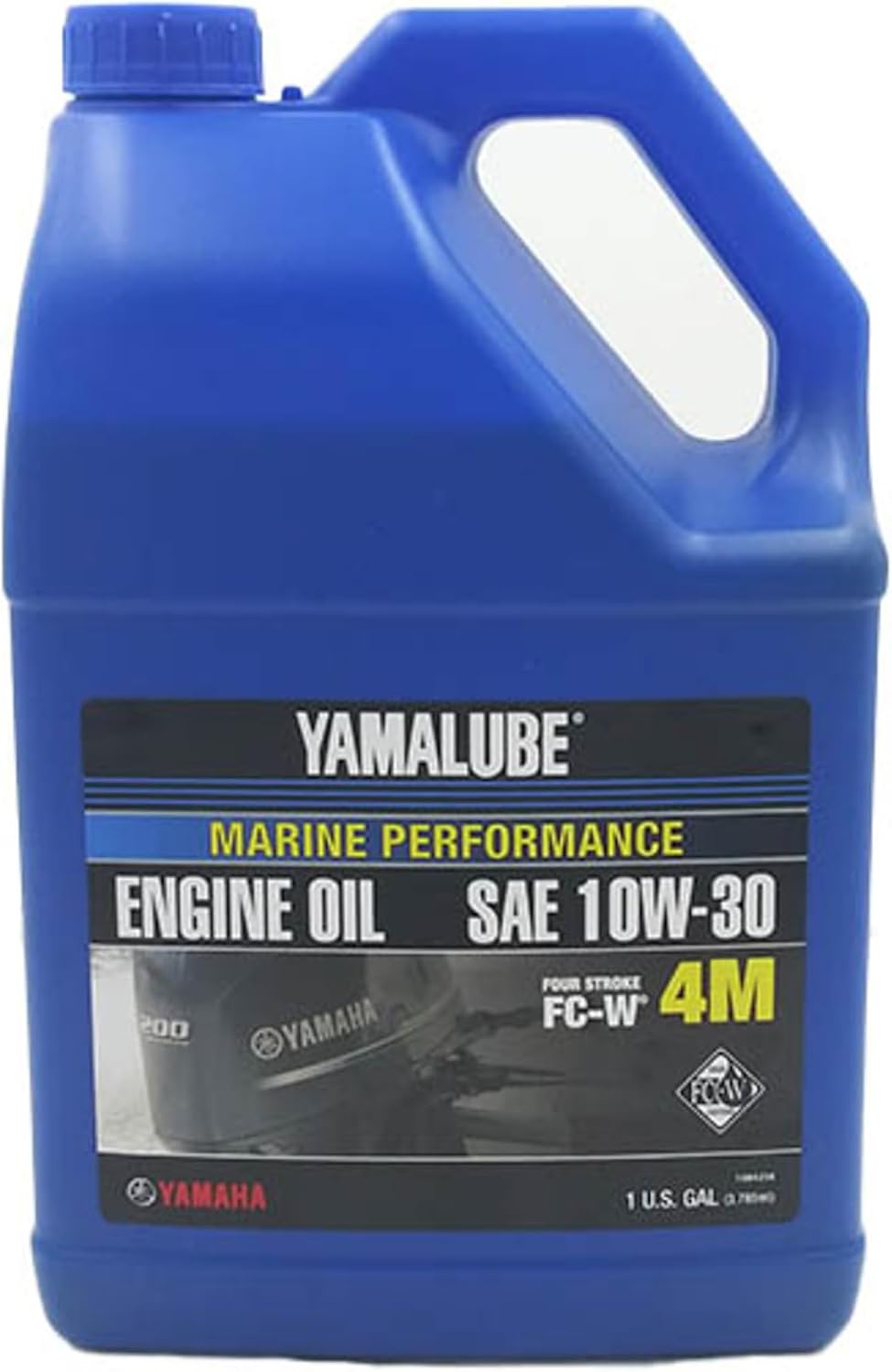 Yamaha Yamalube 4M 10W30 4-Stroke Outboard Marine Oil,- 1 Gallon, #LUB-10W30-FC-04