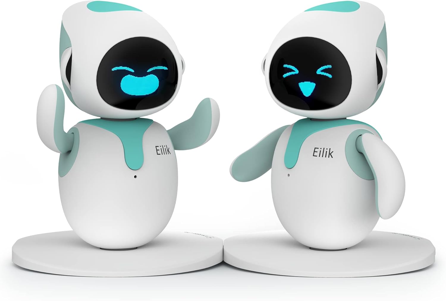ENERGIZE LAB Eilik – Cute Robot Pets for Kids and Adults, Your Perfect Interactive Companion at Home or Workspace. Unique Gifts for Girls & Boys. (Blue Combination)