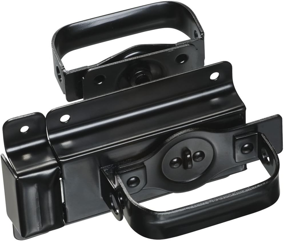 National Hardware N101-576 Swinging Door Latch, Heavy Duty, Interior & Exterior Use, Coated with WeatherGuard Protection, Black