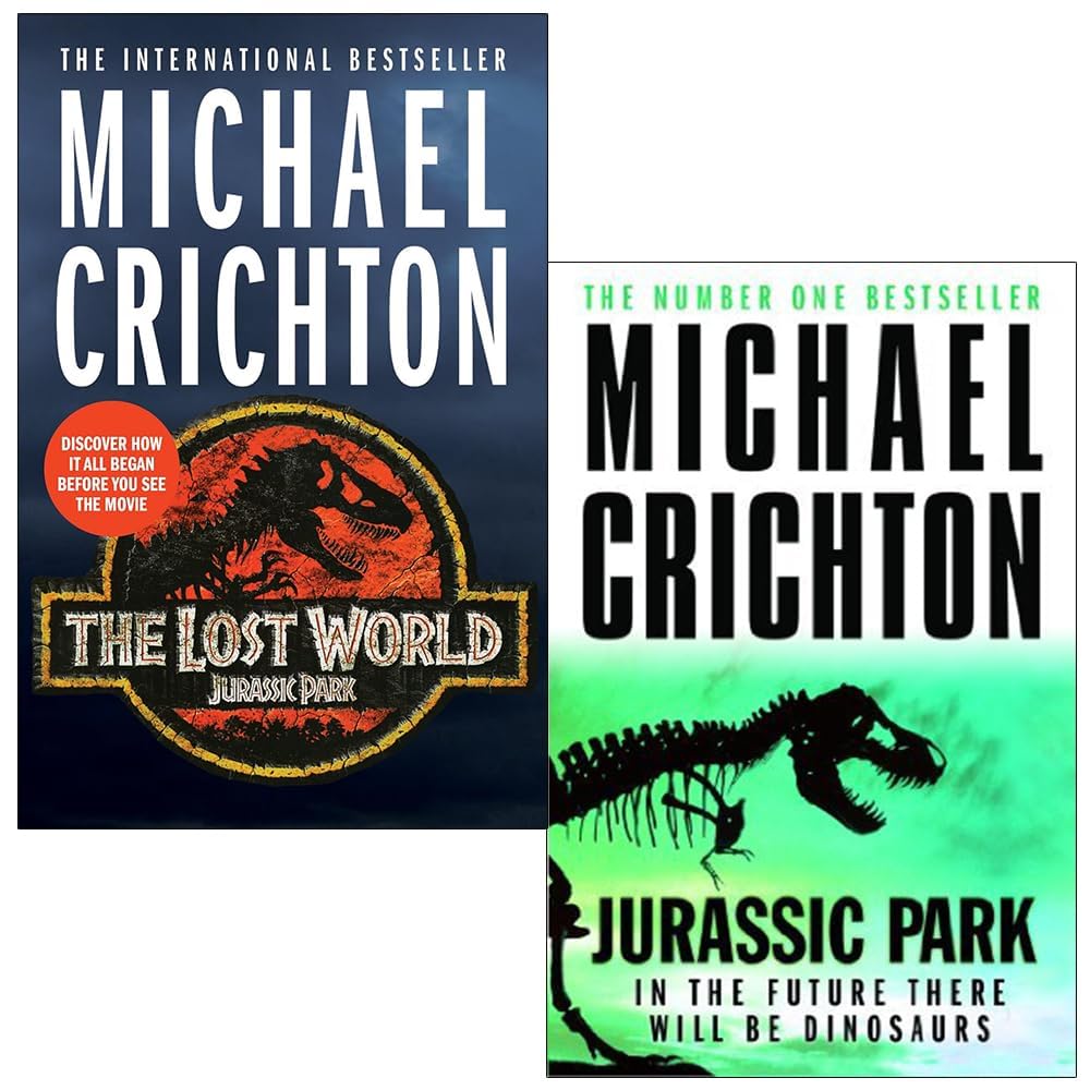 Michael Crichton Jurassic Park 2 Books Collection Pack Set (Jurassic Park, The Lost World)