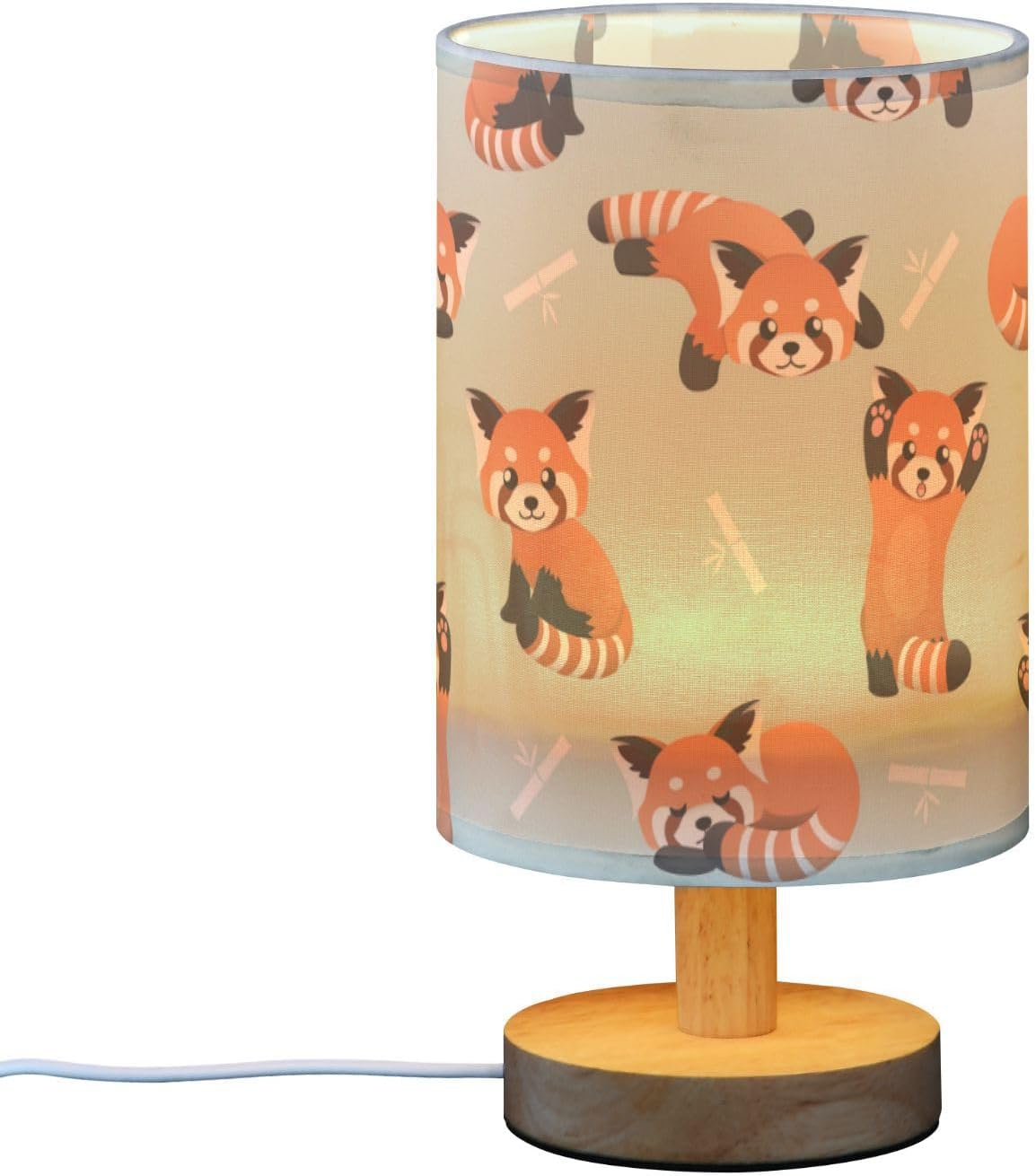 FRODOTGV Reading Lamp Mini Lamps Trendy Cute Red Panda Bamboo Lights for Night Vision Home
