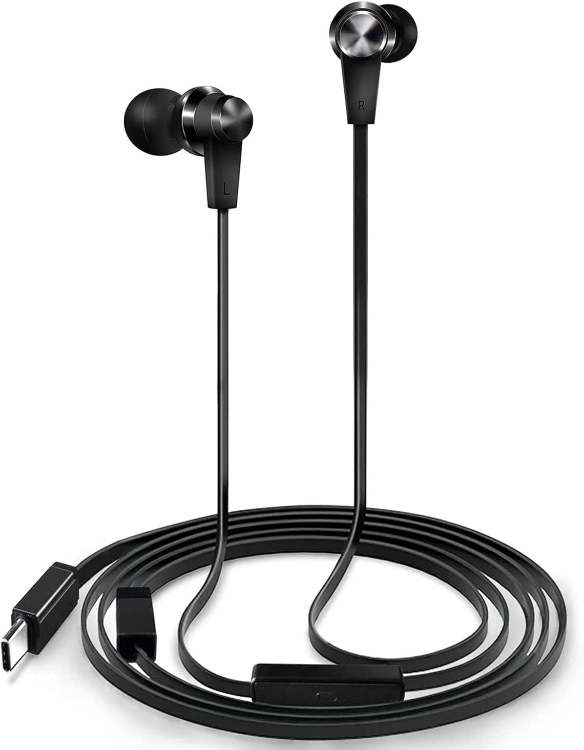 TRILINK USB Type C Earbud Headphones, Hi-Res In-Ear Earphone with Mic for New iPad Pro/MacBook Pro/Air, Xiaomi 10/mi 8, Huawei P40/P10 Pro/Mate XS, OnePlus 8/7, Google Pixel 3a/xl, Moto G8
