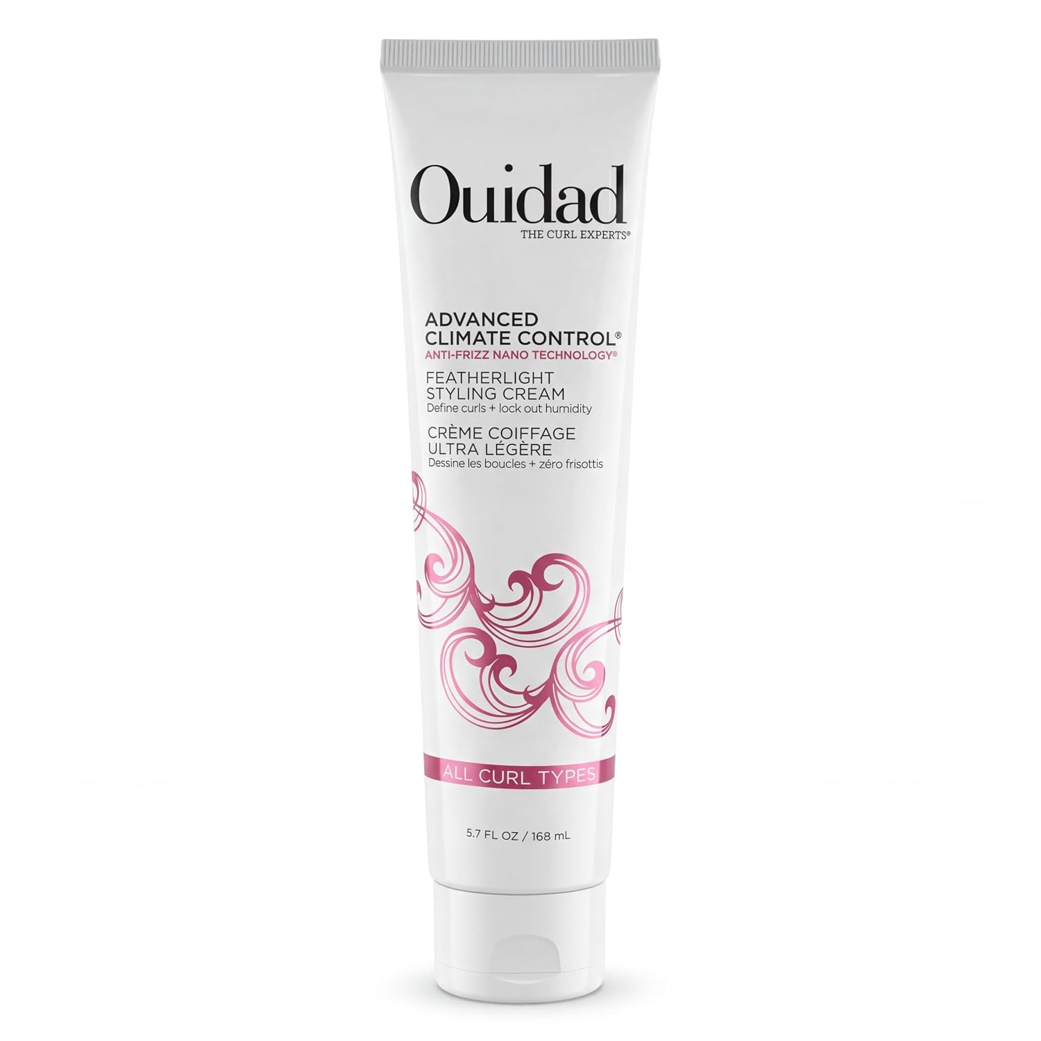Ouidad Advanced Climate Control Featherlight Curls Styling Cream, Soft Hold