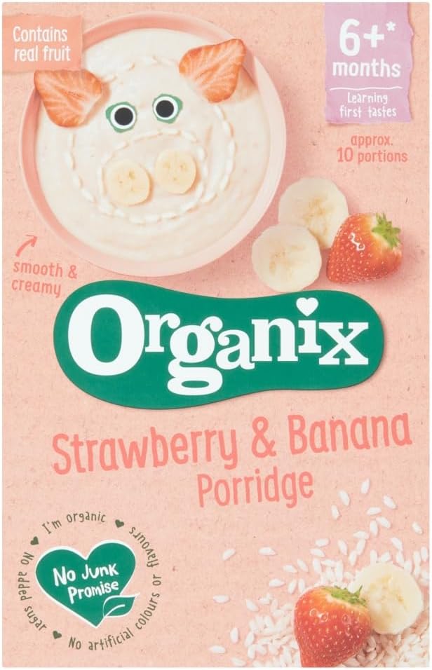 Organix Strawberry & Banana Porridge, 120g