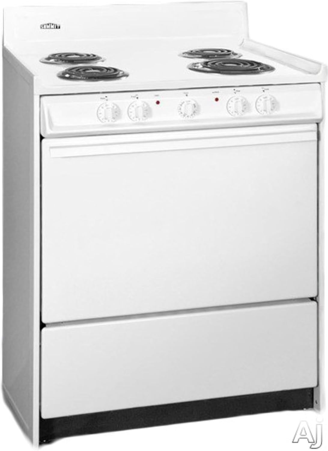 Summit WEM210 Kitchen Electric Cooking Range, White