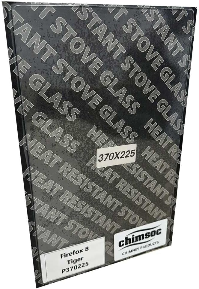 Chimsoc Replacement Stove Glass - Firefox 8 / Tiger (370mm x 225mm Rectangular)