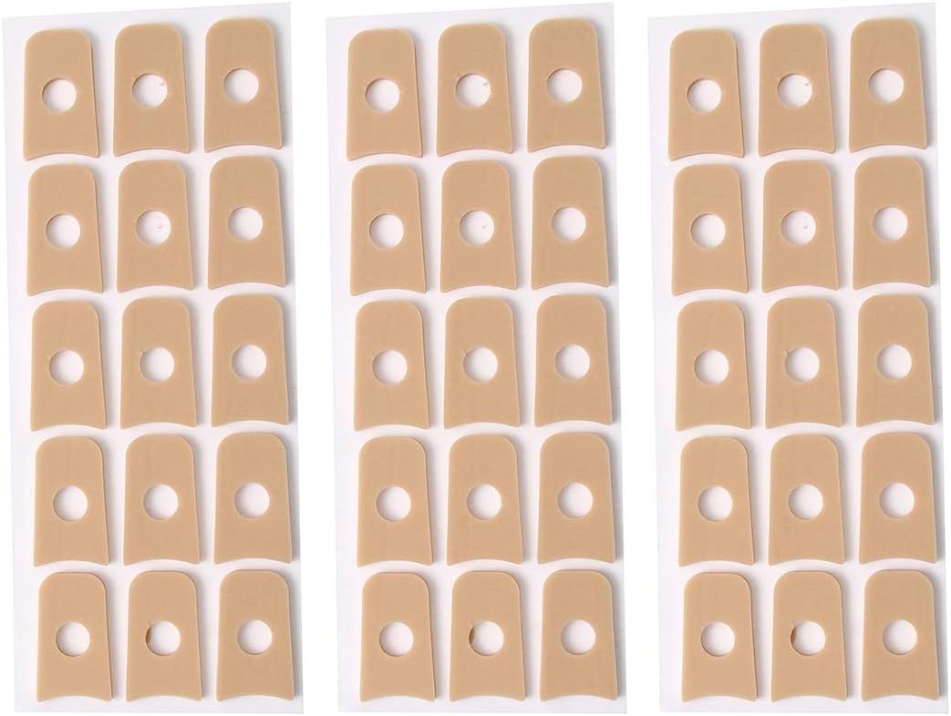 Healifty 45Pcs Self Adhesive Callus Cushions U Shaped Cushion Soft Foam Corn Pads Waterproof Toe and Foot Protectors