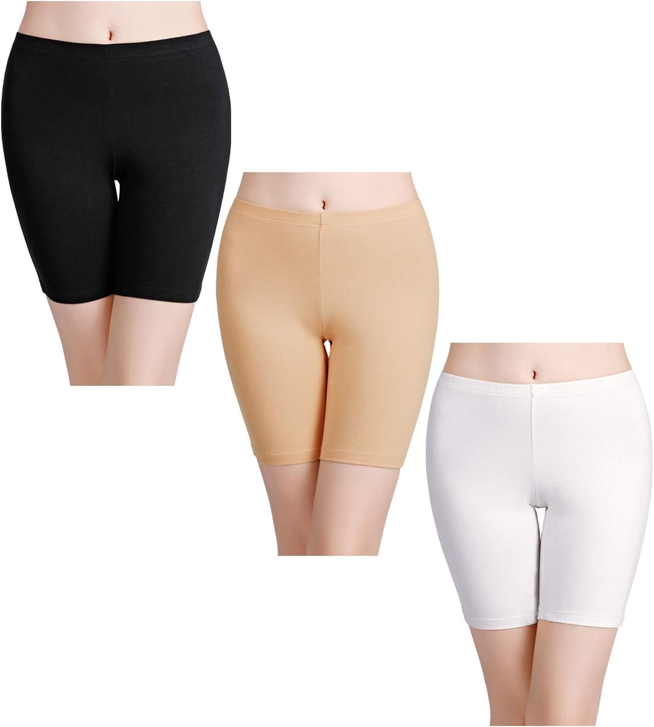 wirarpa Ladies Safety Boxer Shorts Cotton Anti Chafing Long Leg Knickers Underwear Women's Boy Shorts Leggings for Under Dresses Multipack