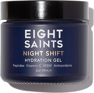 Eight Saints Night Shift Anti-Aging Gel Face Moisturizer, Natural and Organic Anti Wrinkle Night Cream Gel For Face To Reduce Fine Lines and Wrinkles For Face, 2 Ounces