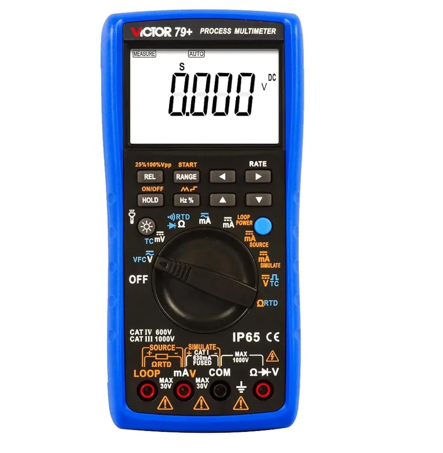 79+ Process Meter with Measure and Output Function Tc RTD Pt100 Cu50 VFC Thermocouple Cold Junction Compensation(Victor 79+)