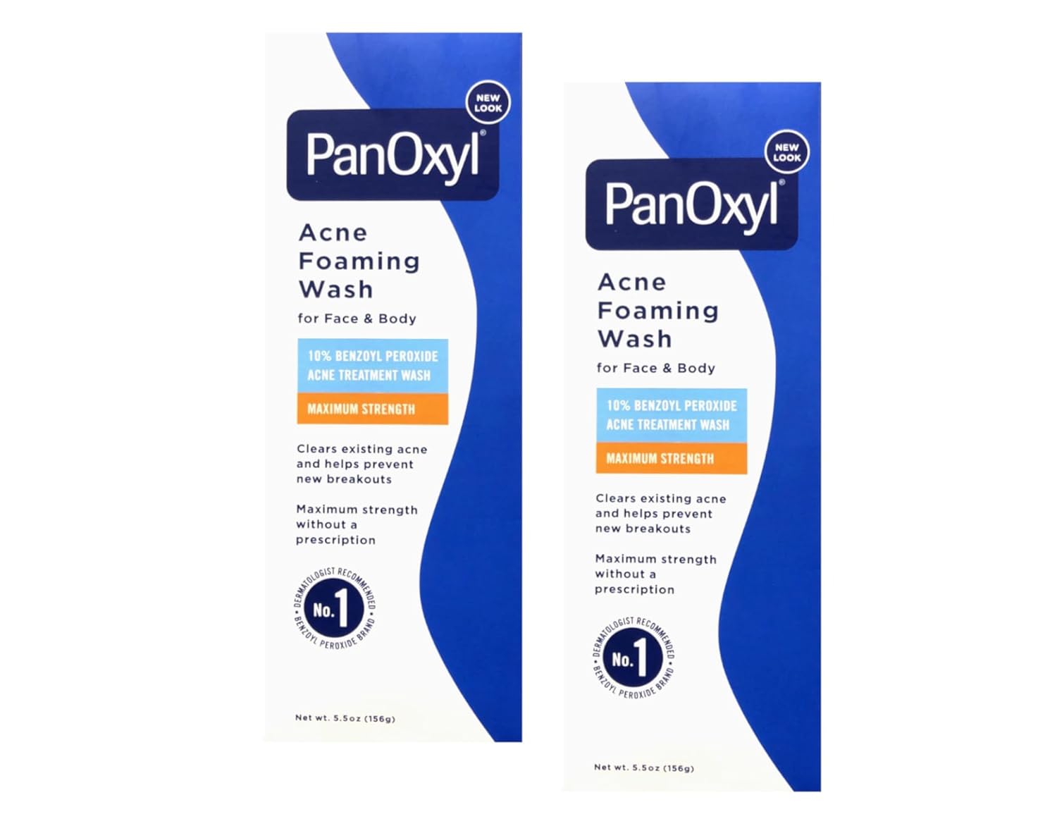 PanOxyl Acne Foaming Wash 10% Benzoyl Peroxide 5.5 oz (156 g) - Pack of 2